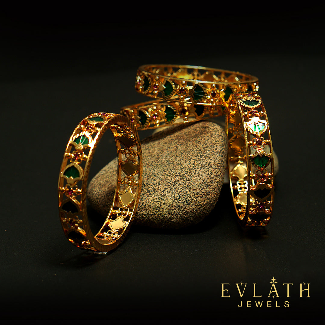 Premium Quality Palakka Bangles – Evlath Jewels